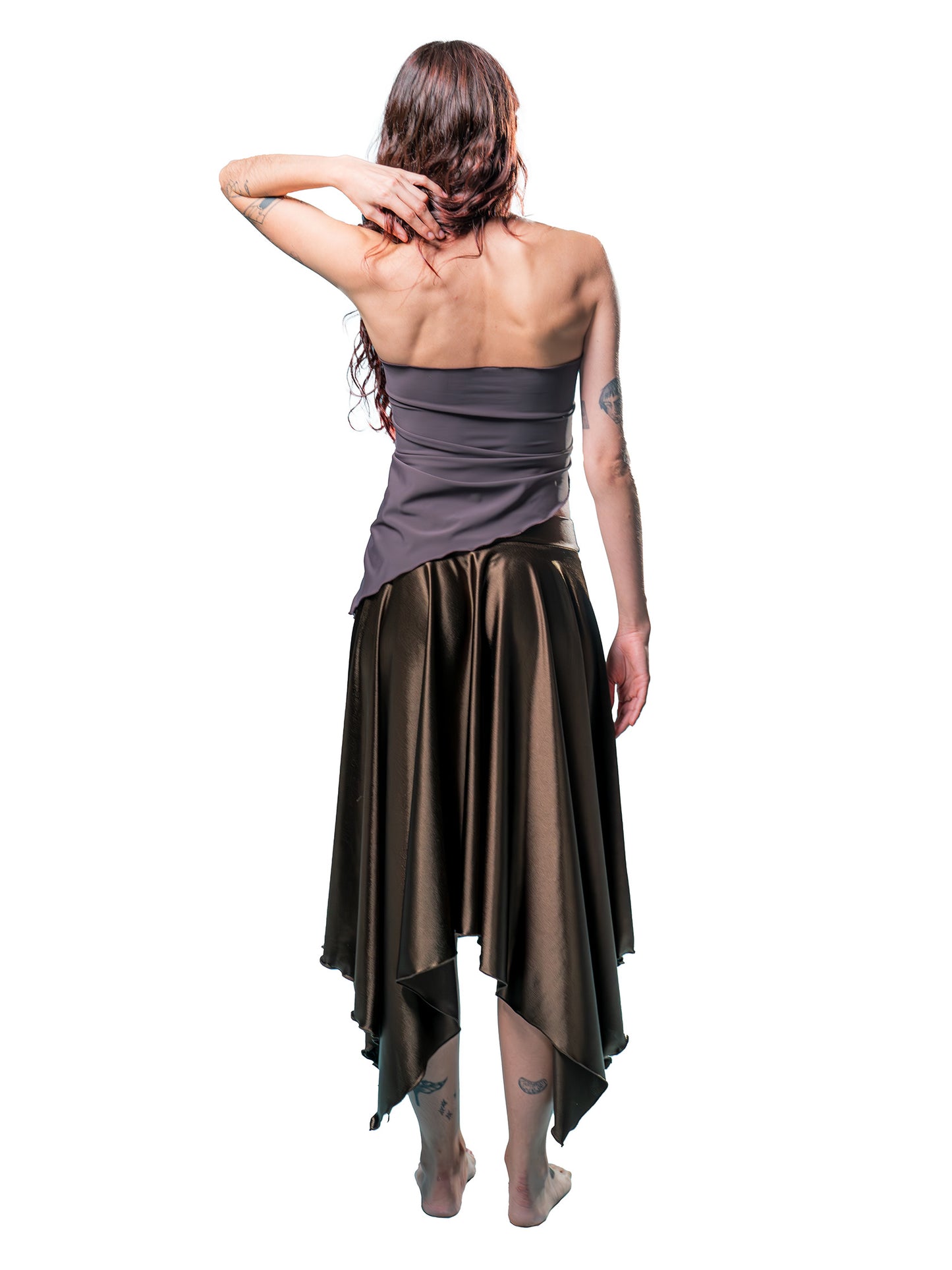 Nimara Skirt Satin Lycra