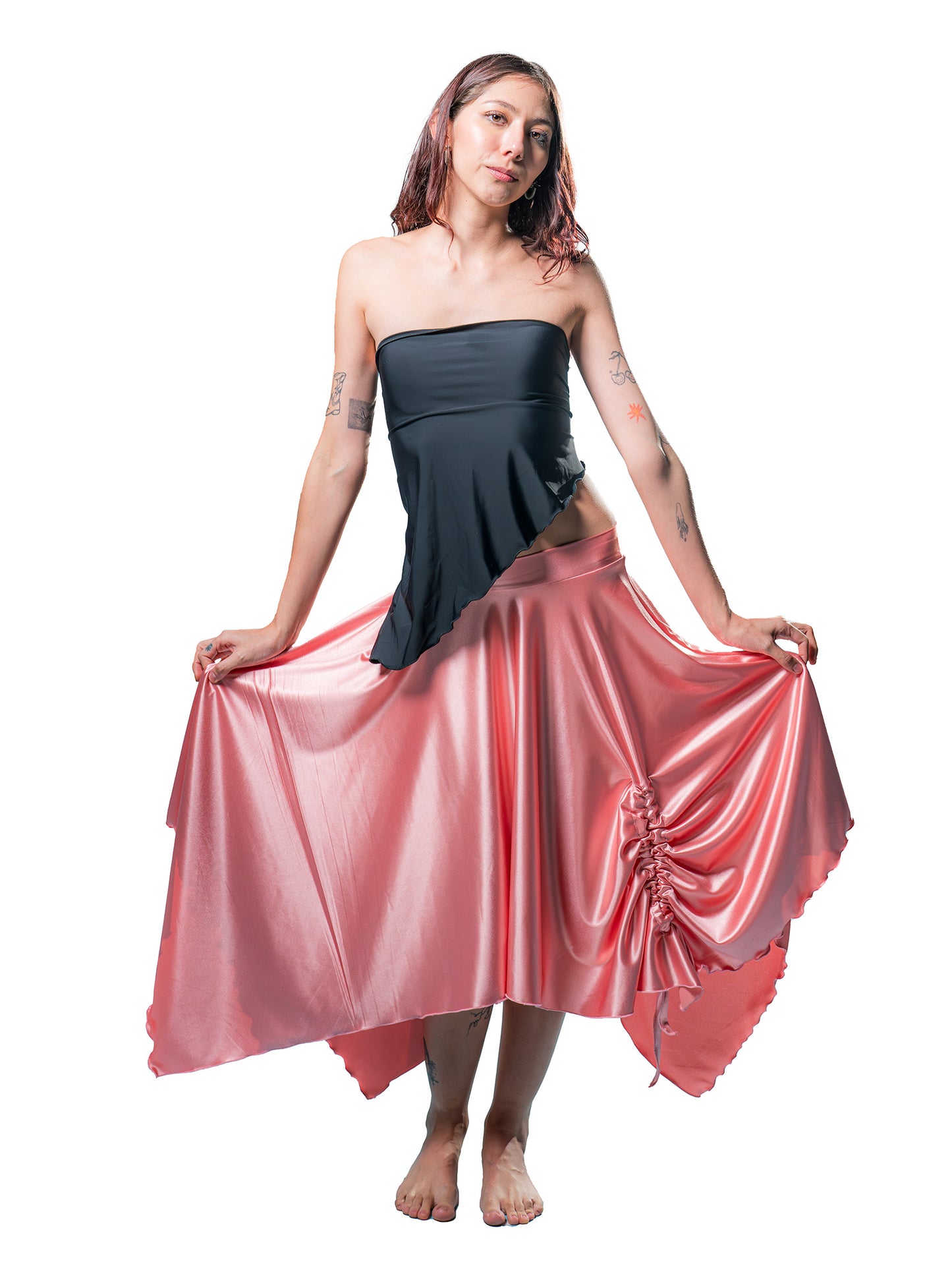 Nimara Skirt Satin Lycra