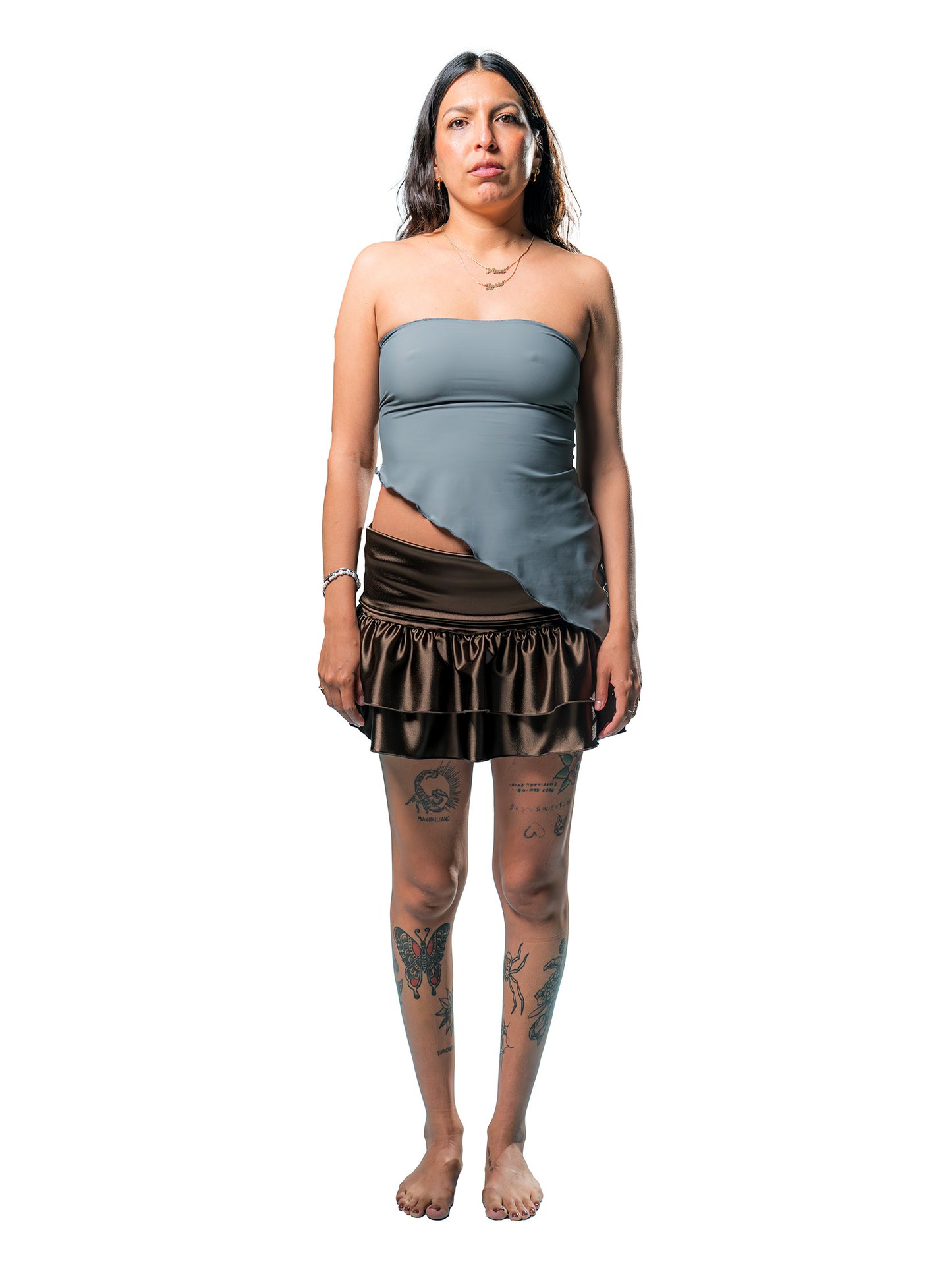 Seraphina Miniskirt Satin Lycra