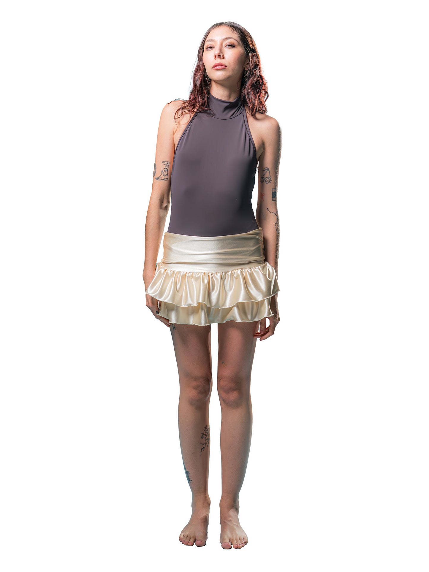 Seraphina Miniskirt Satin Lycra