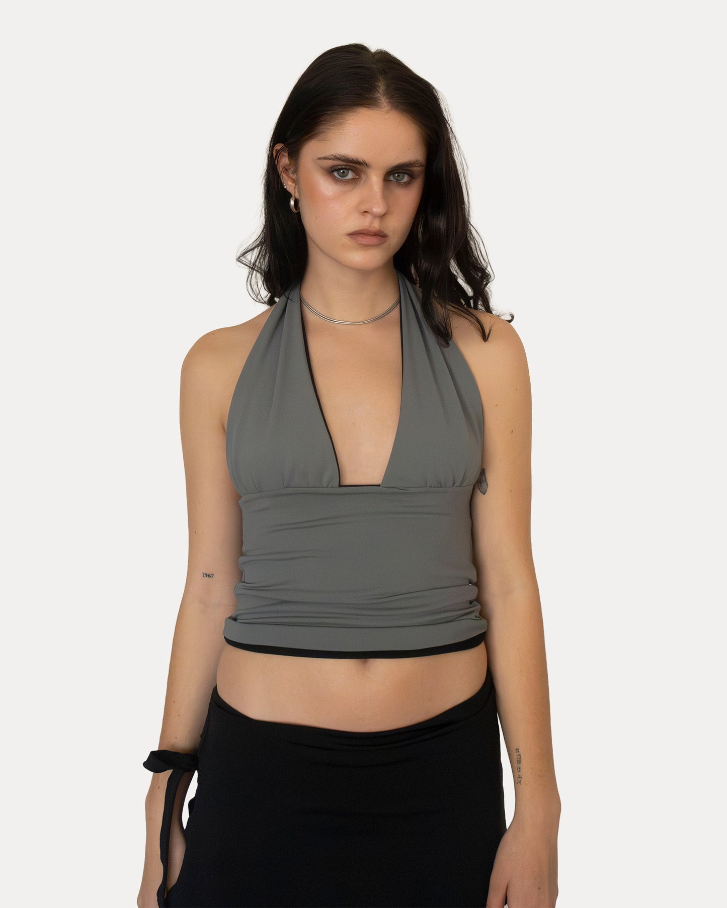 333 HALTER REVERSIBLE IN BLACK/GREY