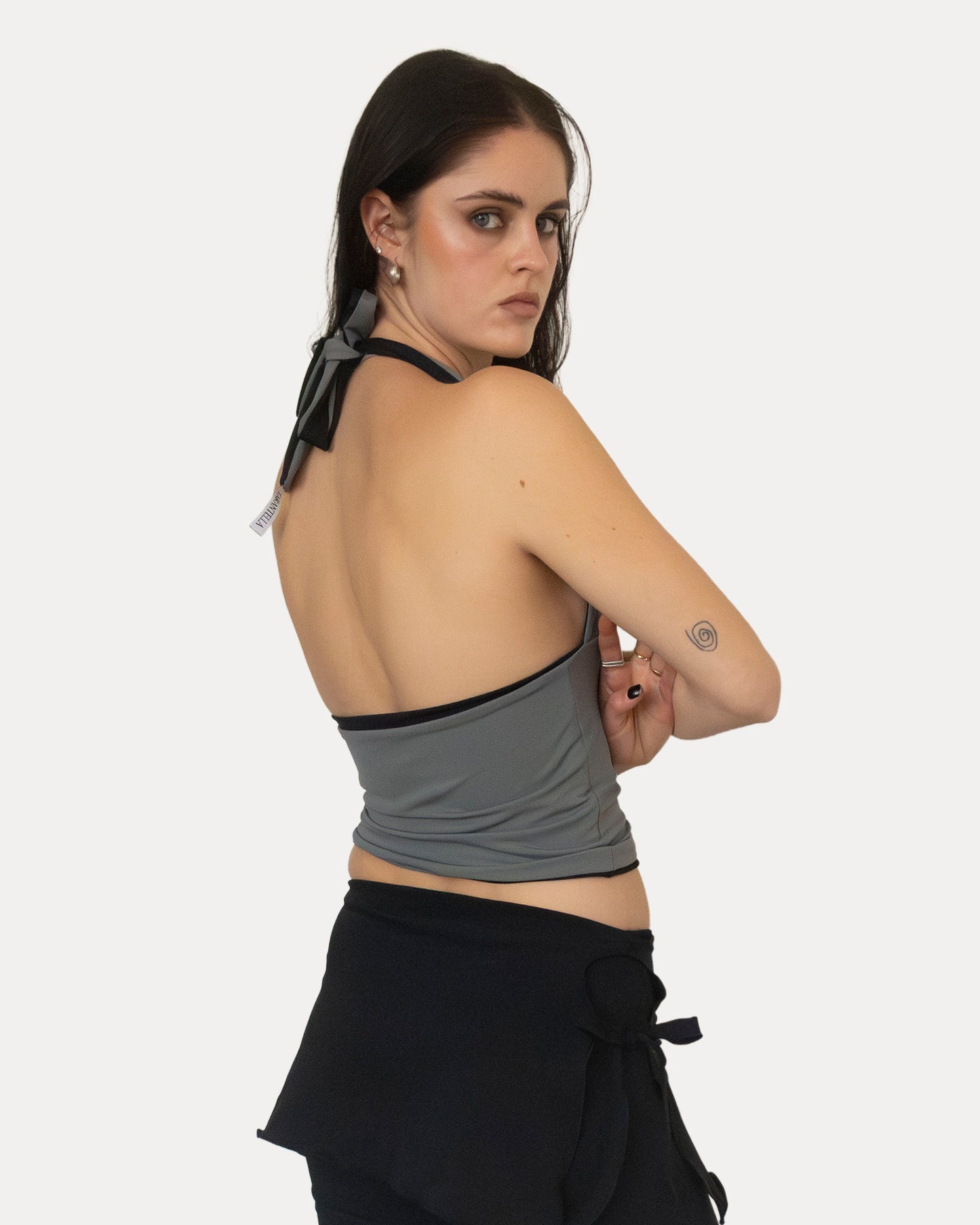 333 HALTER REVERSIBLE IN BLACK/GREY