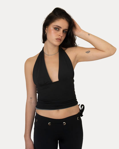 333 HALTER REVERSIBLE IN BLACK/GREY