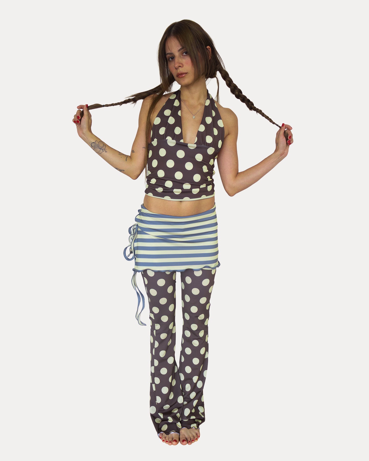 333 PANTS IN STRIPES/POLKA