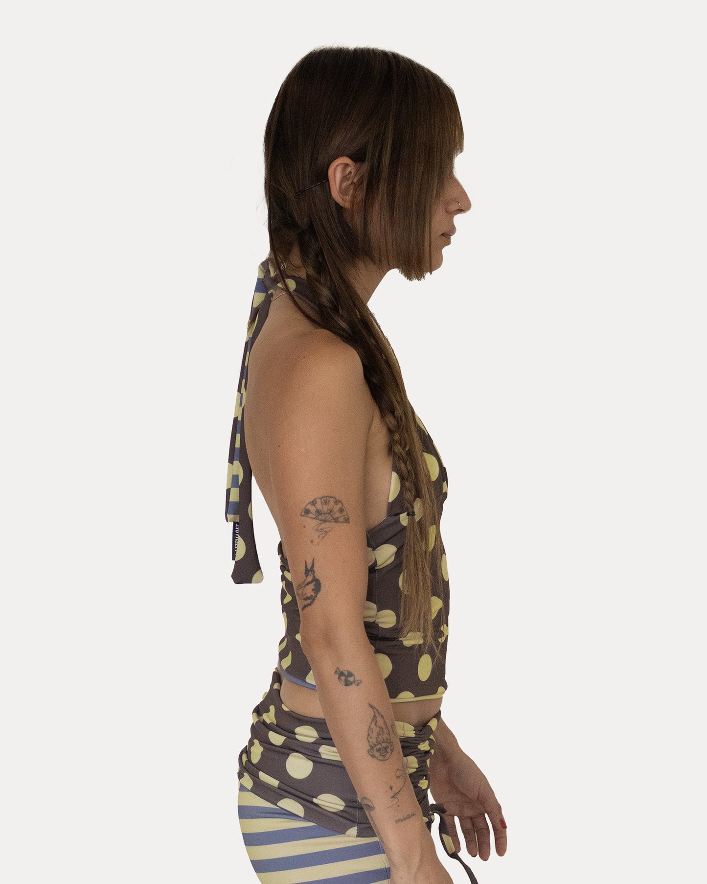 333 HALTER REVERSIBLE IN POLKA/STRIPES