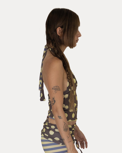 333 HALTER REVERSIBLE IN POLKA/STRIPES