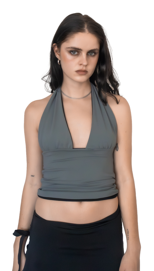 Halter halter halter - Reversible - Black & Grey