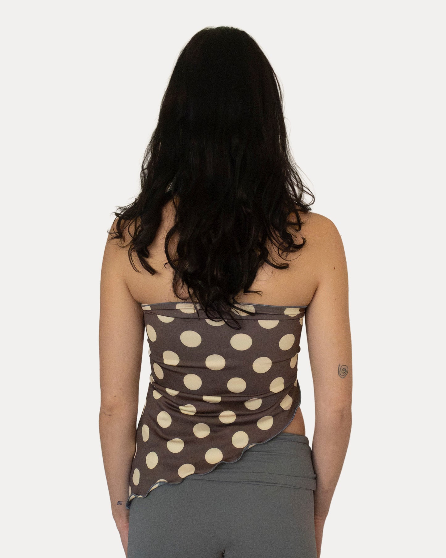 ETHEREA TOP REVERSIBLE IN POLKA/STRIPES