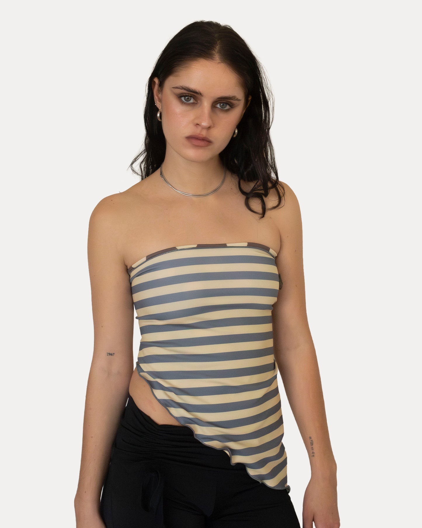 ETHEREA TOP REVERSIBLE IN POLKA/STRIPES
