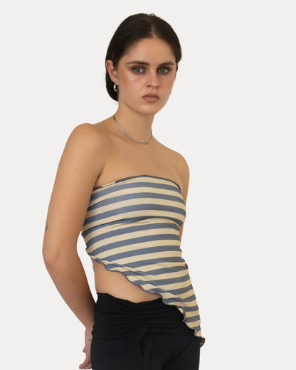 ETHEREA TOP REVERSIBLE IN POLKA/STRIPES