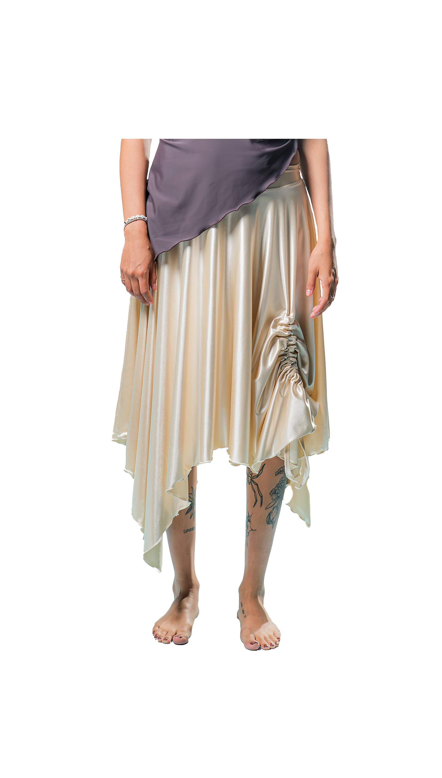 Nimara Skirt Satin Lycra