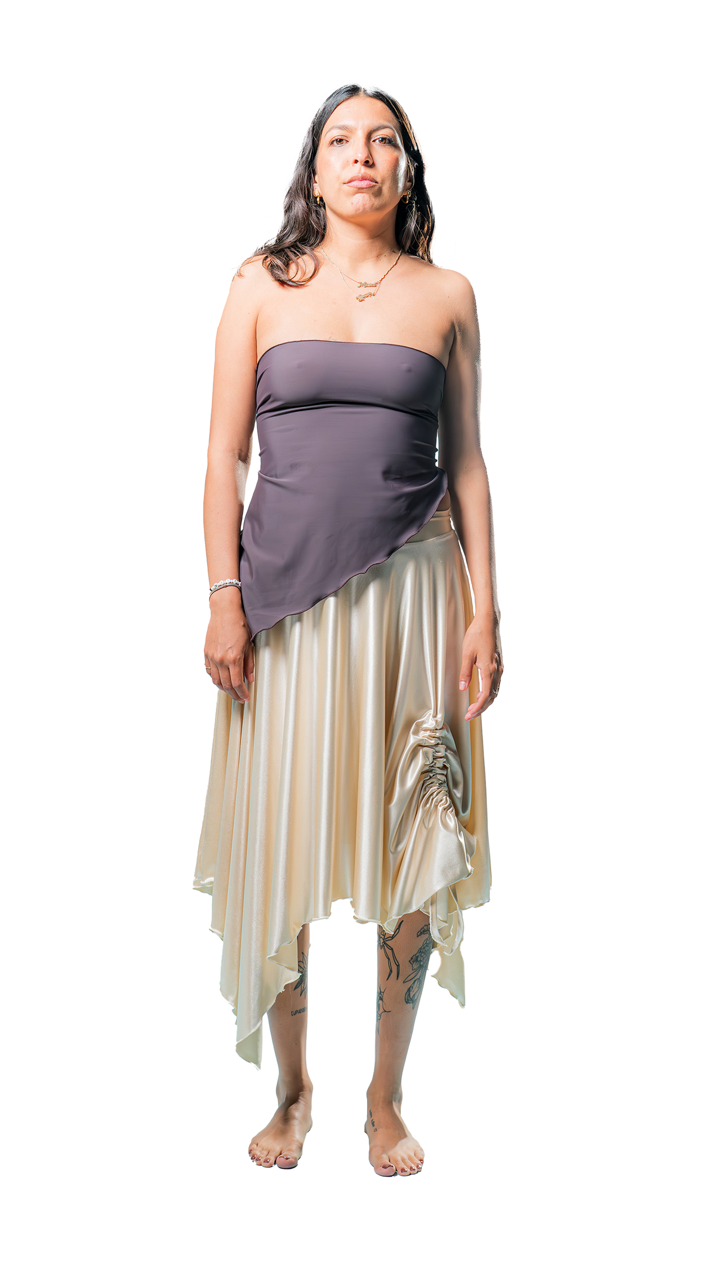 Nimara Skirt Satin Lycra