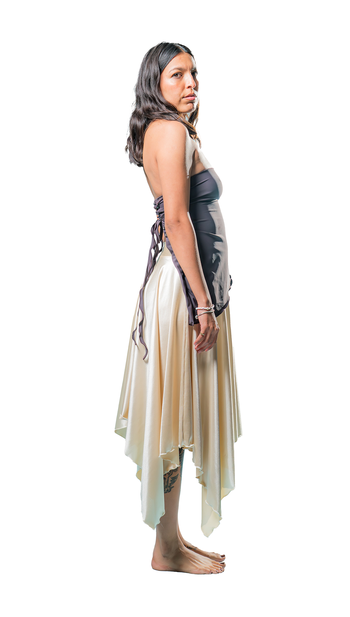 Nimara Skirt Satin Lycra