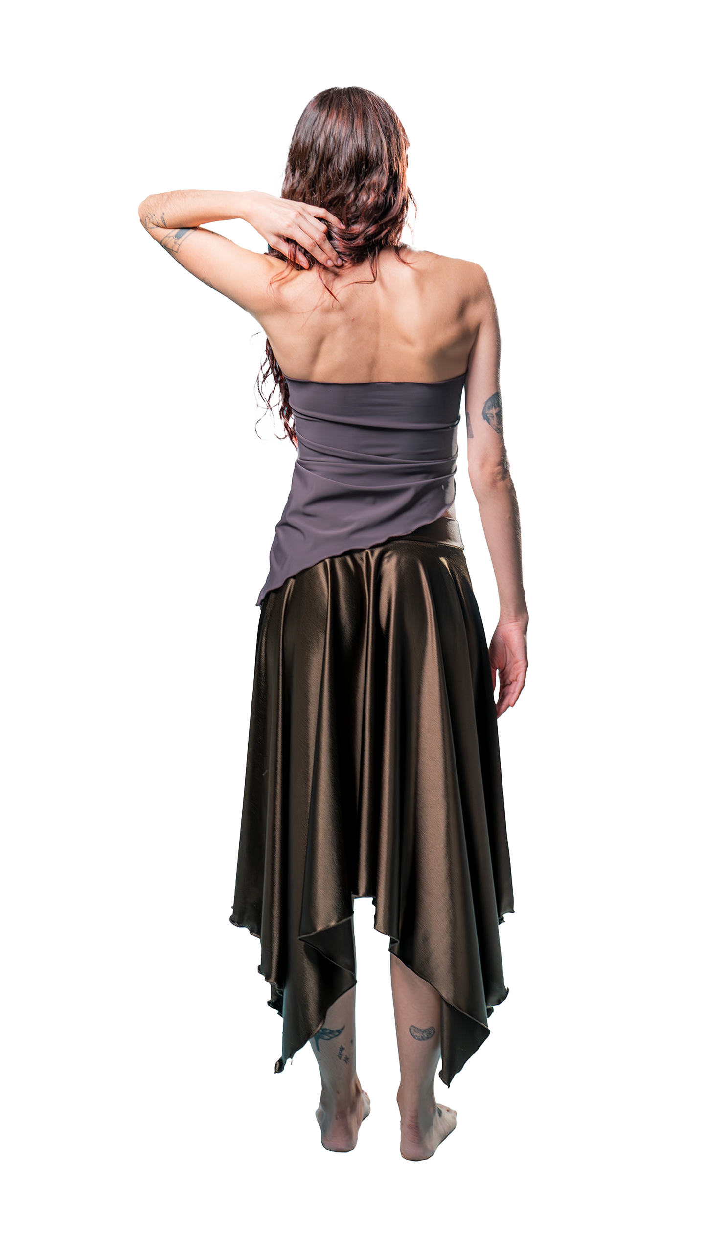 Nimara Skirt Satin Lycra