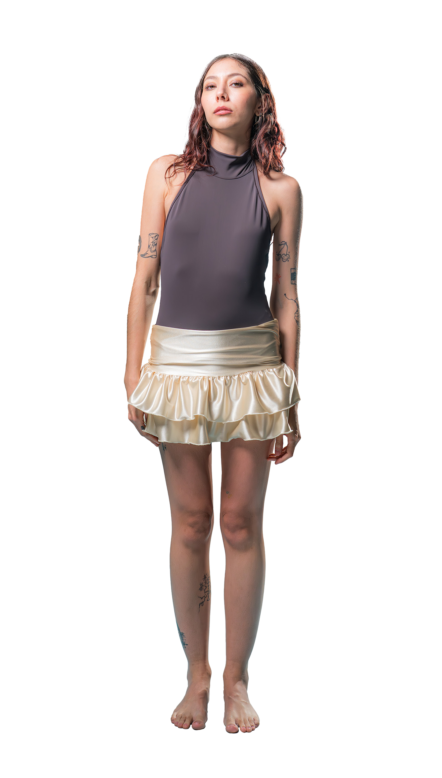 Seraphina Miniskirt Satin Lycra