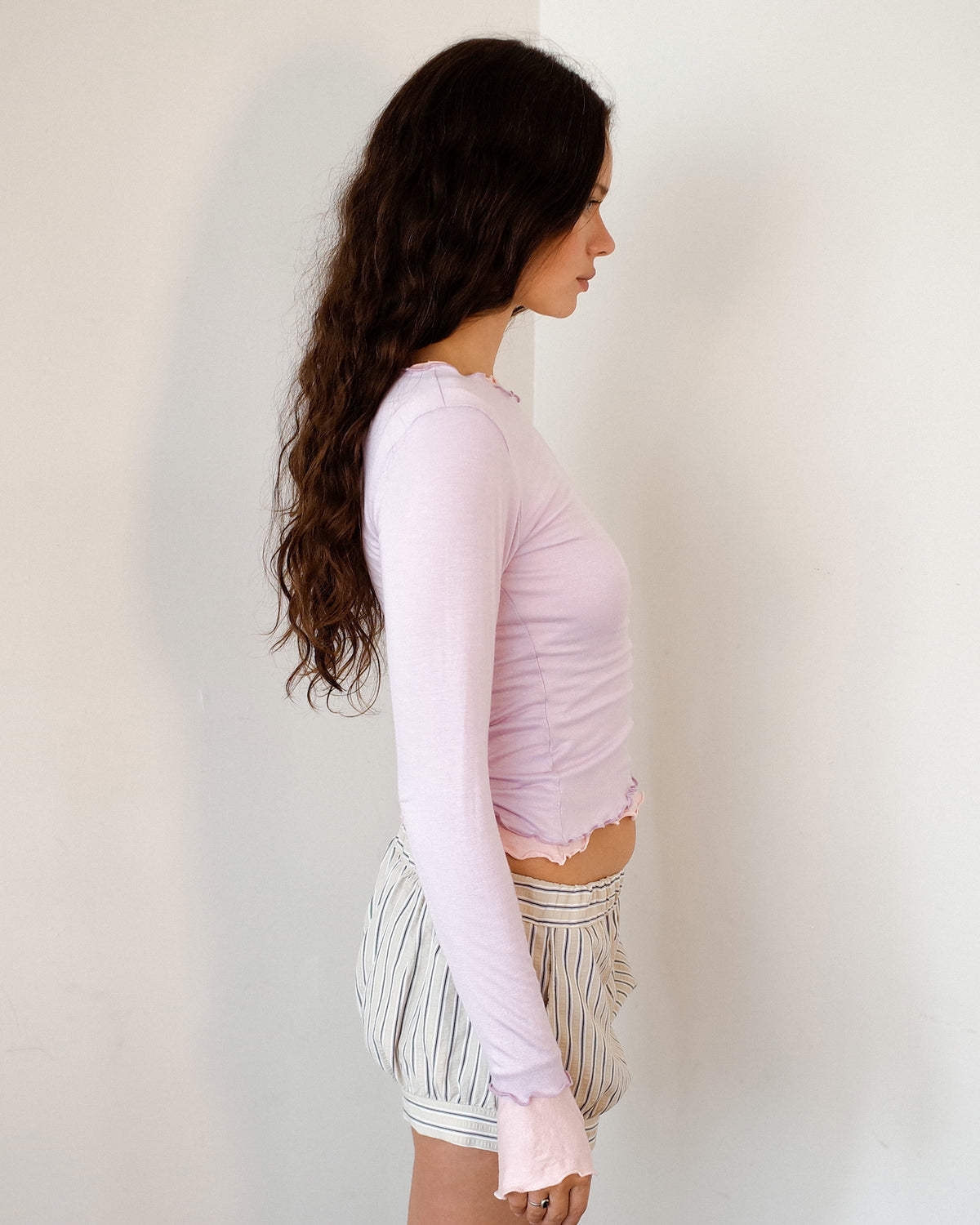 NINA DOUBLE TOPS IN LILAC OVER PINK