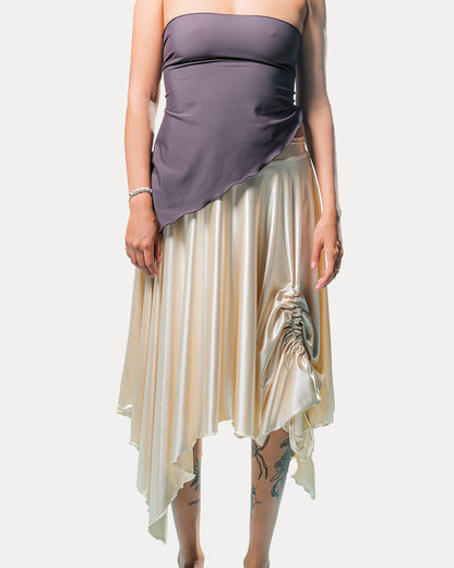 NIMARA SKIRT IN SATIN LYCRA