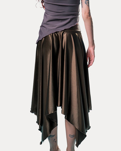 NIMARA SKIRT IN SATIN LYCRA