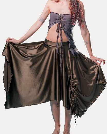 NIMARA SKIRT IN SATIN LYCRA