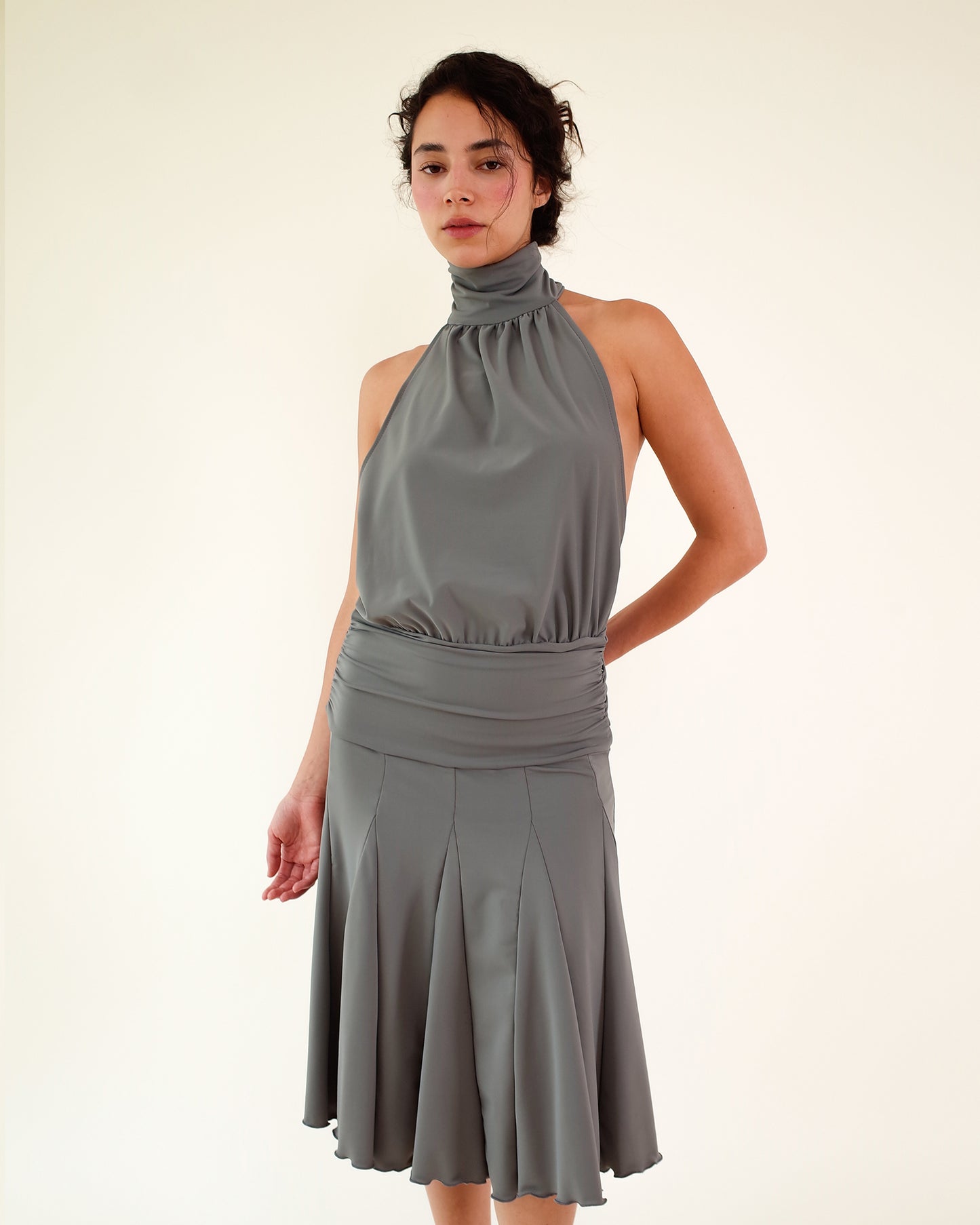 LORETTA DRESS IN GREY