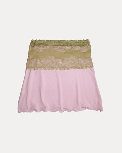 MOLLY SKIRT IN GREEN/PINK