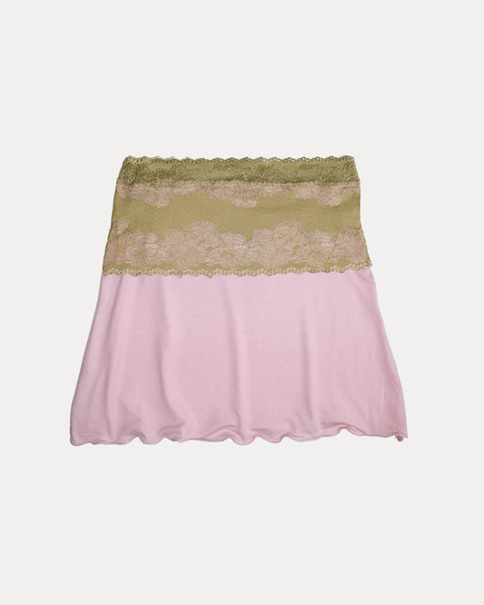 MOLLY SKIRT IN GREEN/PINK
